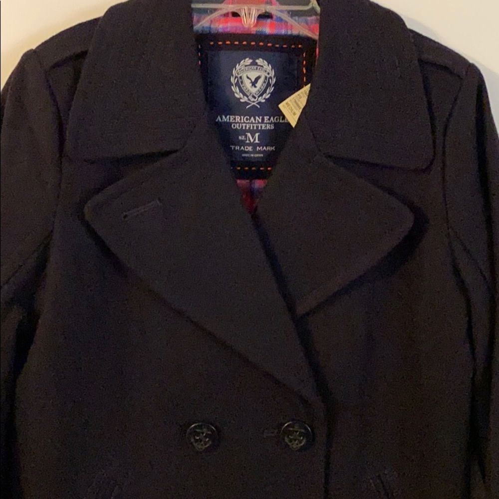 American Eagle wool blend pea coat- NEW W TAG
